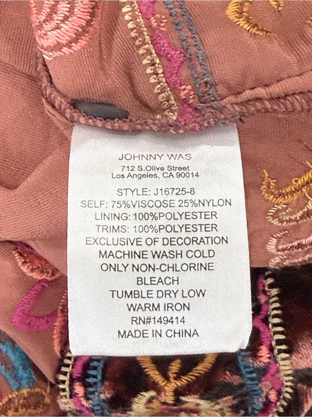 Johnny Was XXL Brandi Embroidered Kimono Sleeve Shirt Misty Leopard Velvet NWT - Picture 16 of 16